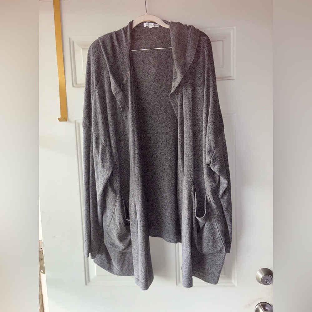 Young Fabulous & Broke gray hooded Ottawa open cardigan size M